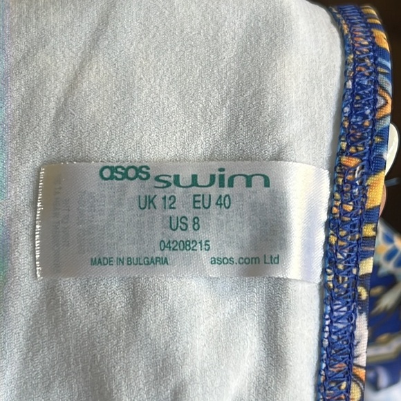 ASOS Swim Bikini Set Size US 8 Bottoms 34DD Top - Picture 2 of 4